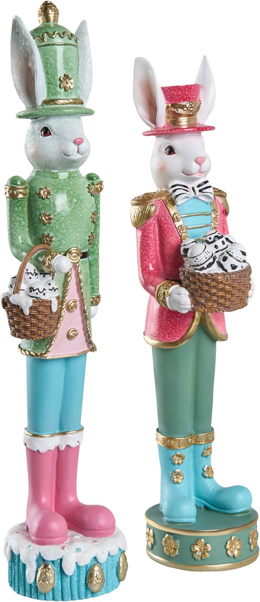 MORUD - Decoratieve figuren set van 2 - Meerkleurig - Hars