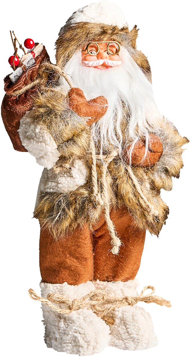 SVARTEVATNET- Kerstdecoratie - Bruin/Wit - Polyester