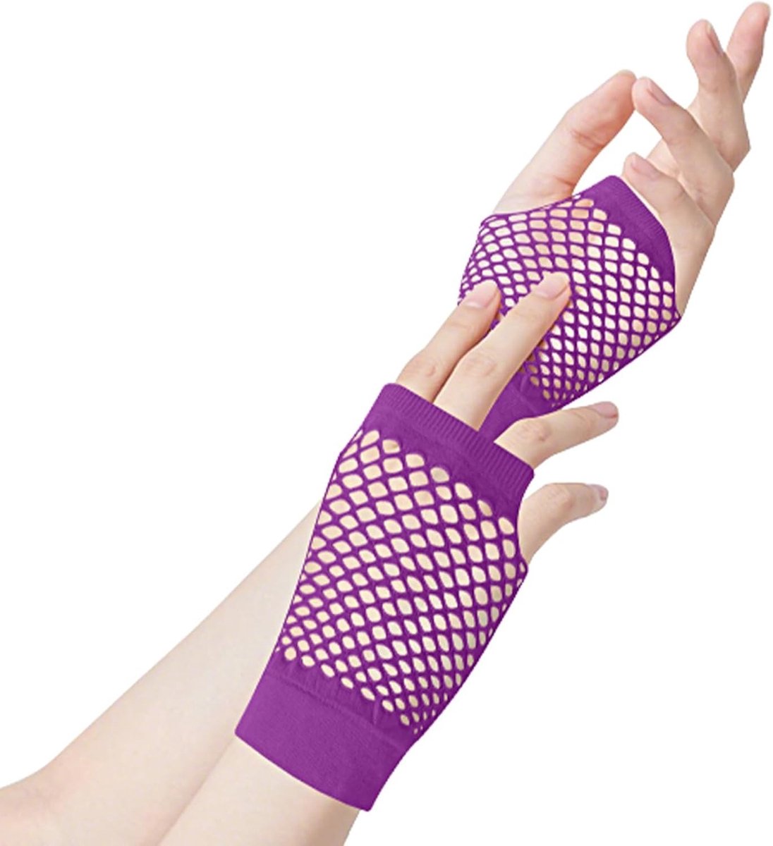 Stijlvolle Vingerloze Visnet Handschoenen - Rekbare Mesh Opera Handschoenen voor 80s Feest, Cosplay en Kostuumaccessoires
