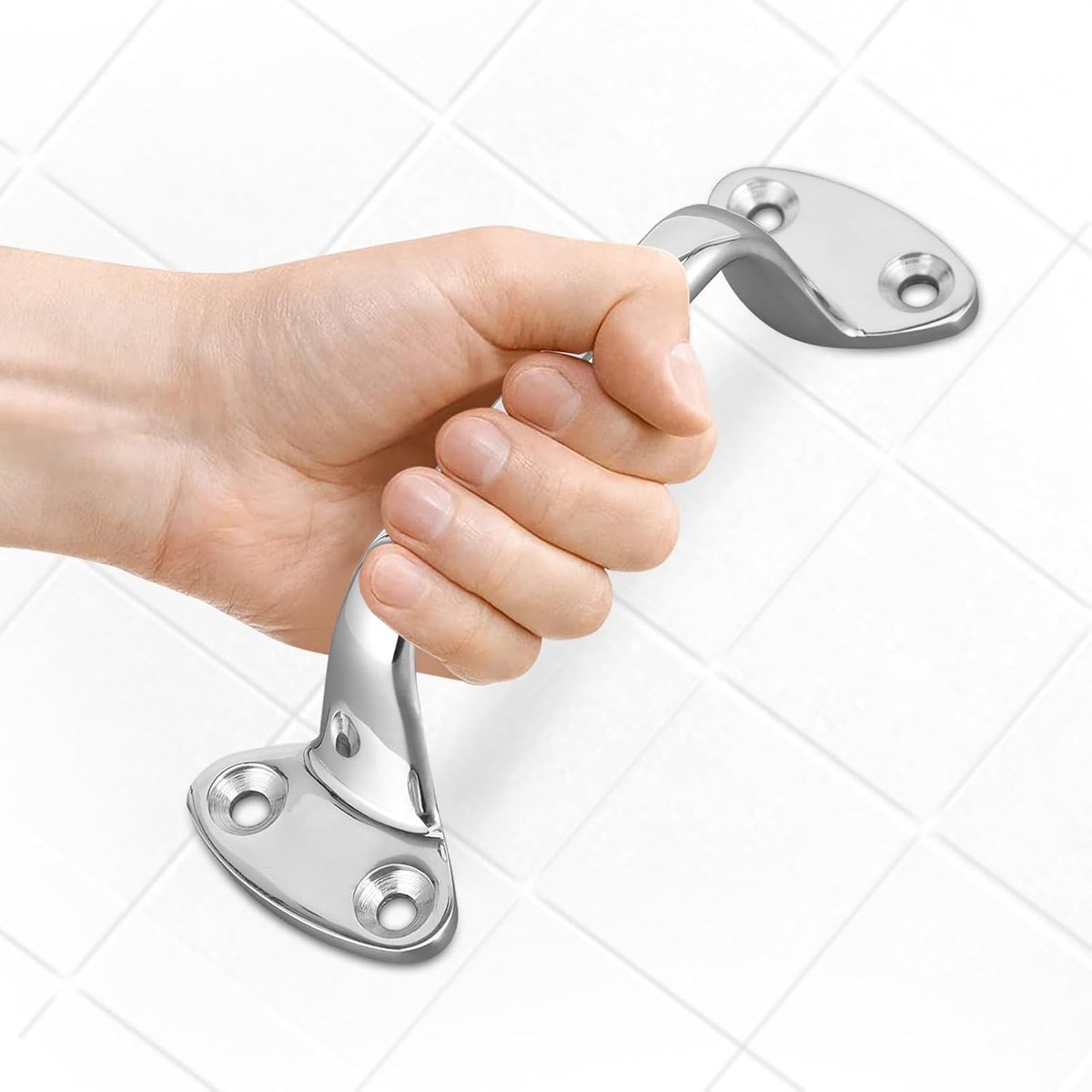 SnelShoppen - 6 inch RVS Bad Grab Bar, Douchehandgreep, Balansbalk voor Badkamer, Trapleuningen, Geschikt voor Boot en Camper, Eenvoudige Installatie