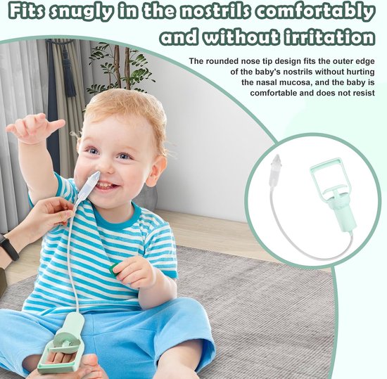 Neusaspirator voor baby's,neusafzuiger voor slijm,reisvriendelijke neusreiniger,neusaspirator voor baby's,handmatige neuszuiger,draagbare handaspirator (1 stuk) — afbeelding 4