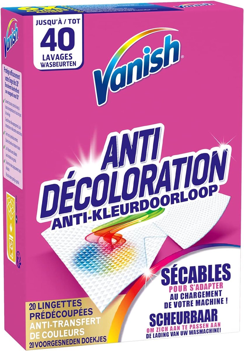 SnelShoppen - Vanish Colour Shawls, Anti-Blemishing, Kleurbehoud, 30 Graden, Beschermt Kleurvervaging, Voor Kleding, Wasmiddel, 1 Liter, Geschikt Voor