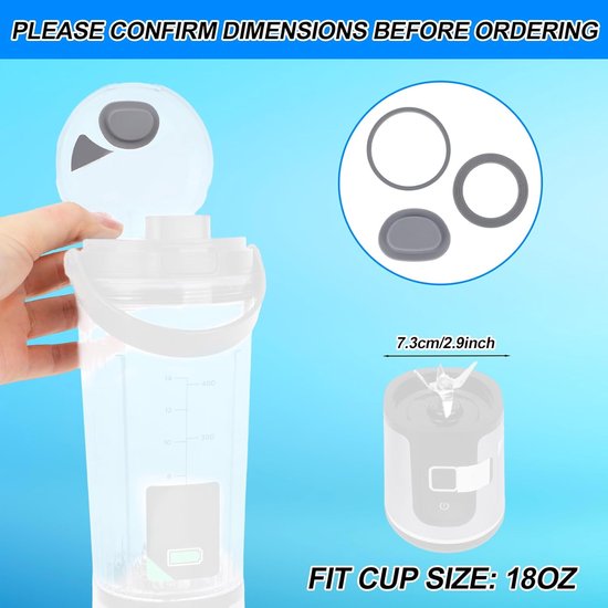 SnelShoppen - 3-delige Blender Vervangset - Inclusief O-ring, Gasket en Sealing Plug - Geschikt voor Ninja BC151 Series - Duurzaam Silicoon - Keuken A van Snelshoppen — afbeelding 3