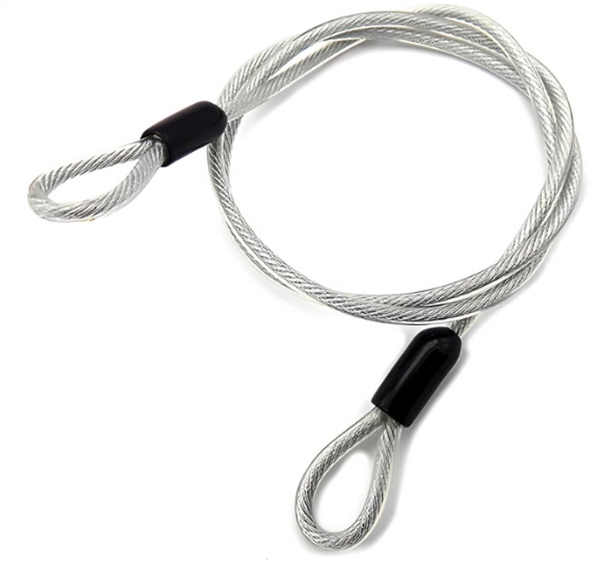 SnelShoppen - 1.5 m x Ø 5 mm RVS Kabel met Oogjes - Duurzaam en Weerbestendig - Anti-diefstal Beveiliging voor Tuinmeubelen, Fietsen en Patio Meubels