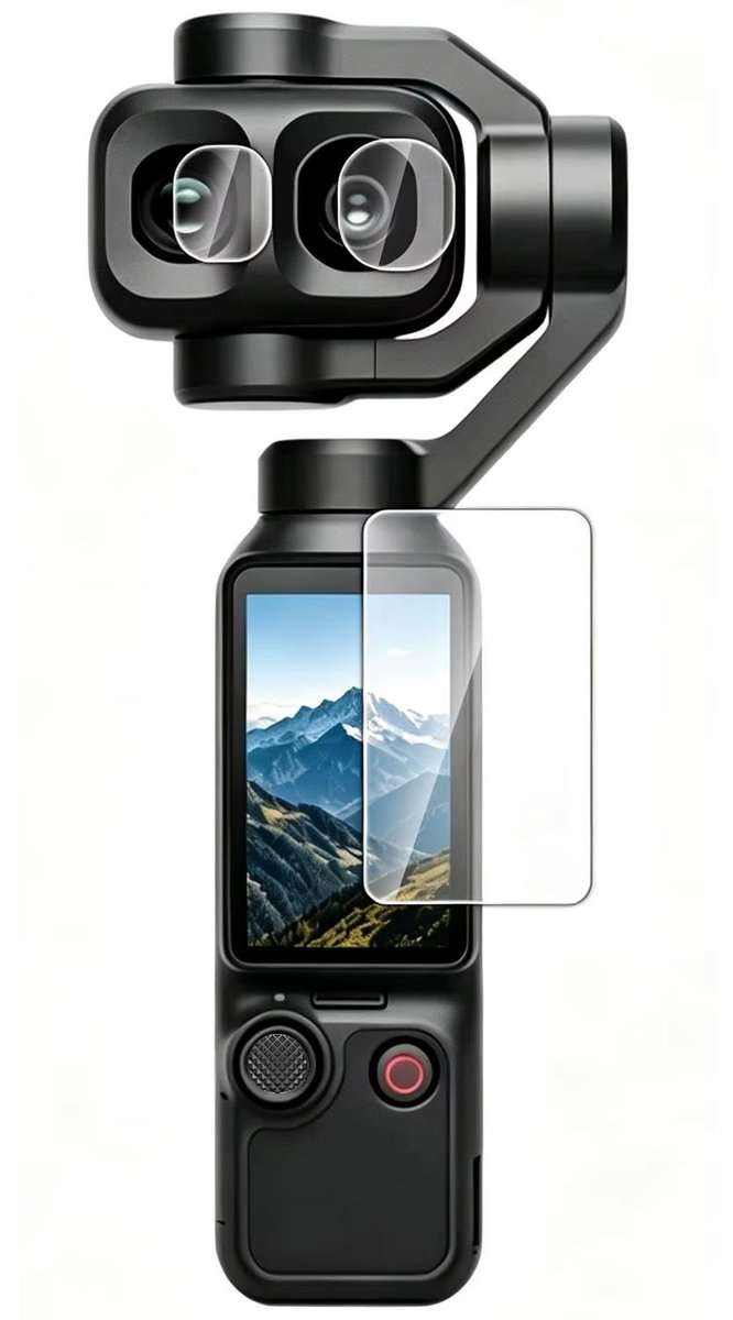 Screenprotectors geschikt voor DJI Osmo Pocket 4P (Pro) - Tempered Glass Screenprotectors – 1x LCD & 2x Lens – Bescherming geschikt voor DJI Osmo Pocket 4 Pro LCD & Lens – 9H Gehard Glas – Complete Set – TechDefend