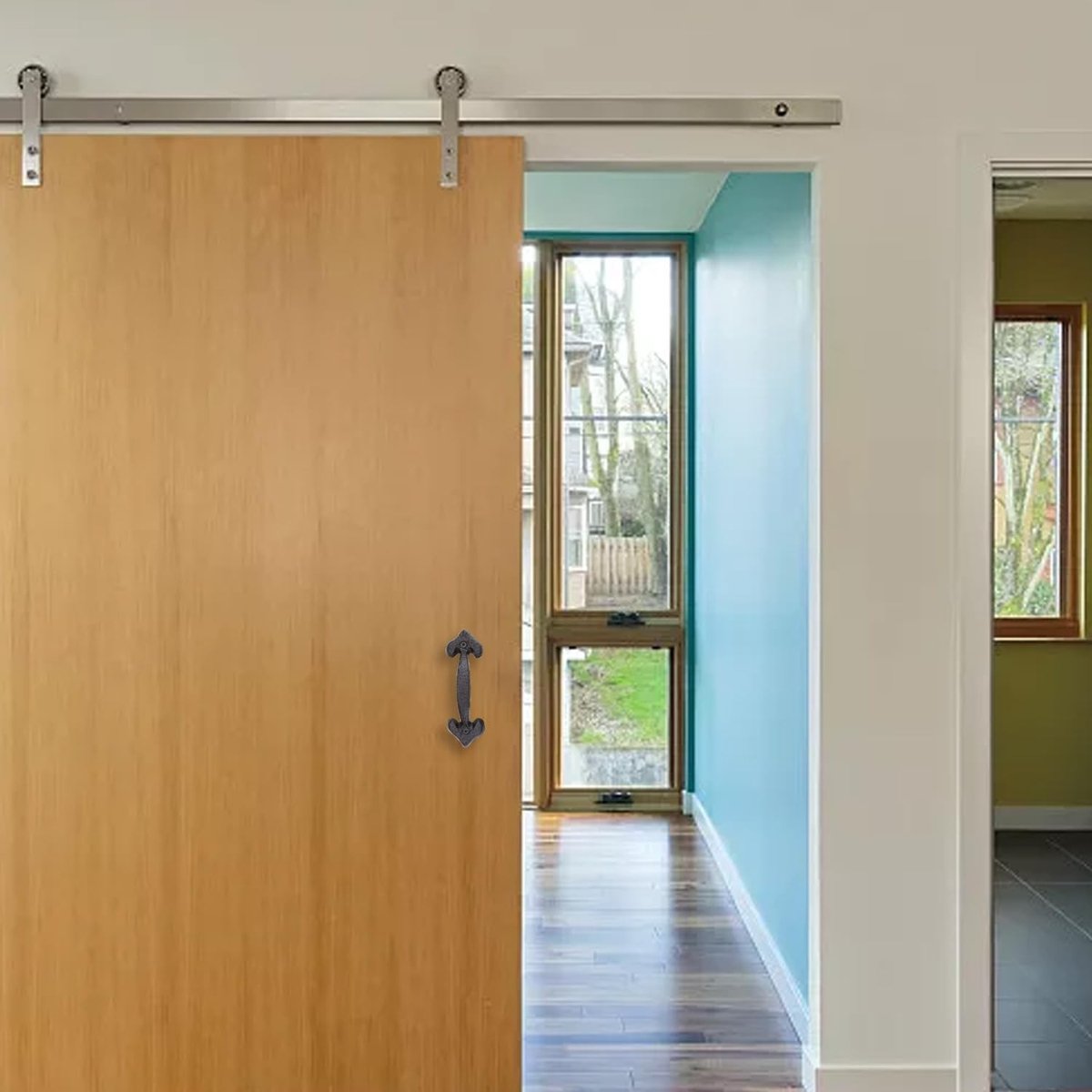 Robuuste Deurgreep voor Schuifdeuren, 2 Stuks, Donkerbruin, 17 cm, Geschikt voor Barn Doors en Garagedeuren