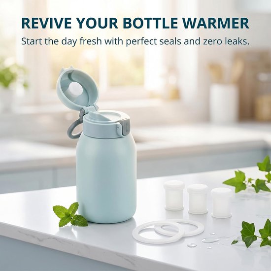 SnelShoppen - 6-delige Accessoireset voor Babyflessen, Compatibel met 500 ml, BPA-vrij, Lekvrije Stoppen en Siliconen Afdichtingen voor Draagbare Fles — afbeelding 5