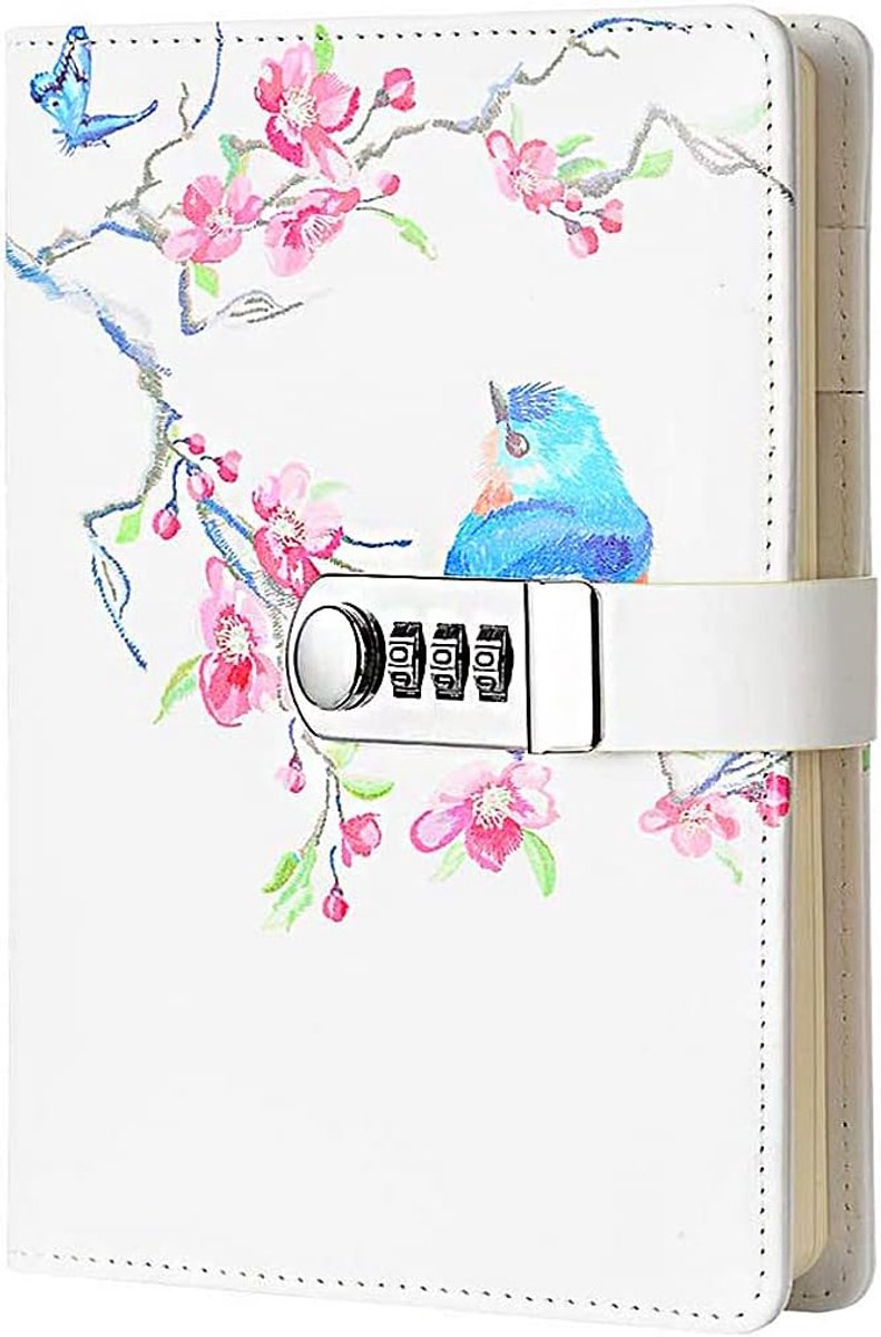 SnelShoppen - Secret Book for Girls, Dagboek met Code, PU Leren Notitieboek, 110 Vellen, 215 x 150 mm, Perfect voor Studenten, Cadeau voor Verjaardag