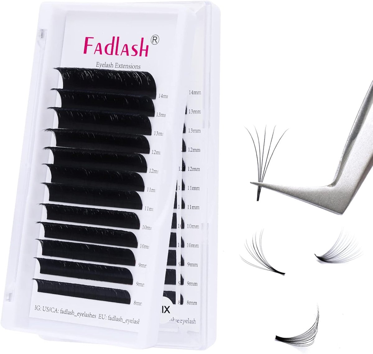 SnelShoppen - FADLASH Wimperextensions Matte 0.05mm D Curl 8-14mm 3D 5D 10D-20D Volume Wimperextensions - Eenvoudige Fan Volume Wimpers