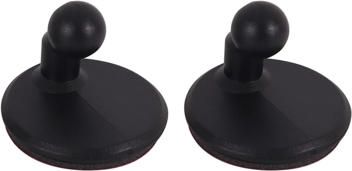 SnelShoppen - 2 stuks Zelfklevende DashCam Balhouder - Universele Houder voor Dashboardcamera met Laag Profiel - Zwart - Geschikt voor Diverse Modelle