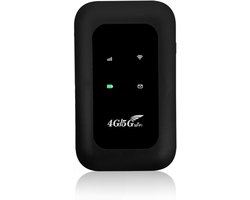 Draagbare 4G/5G wifi-hotspot, router voor campers, snelheden tot 300 Mbps, voorzien van een kleuren-ledscherm en een simkaartsleuf voor maximaal 10 apparaten.