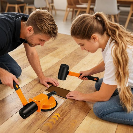 Vloer Reparatie Set - Voegen Tool - Vloeren Herstellen - Met Zuignap - 12 cm - Metaal — afbeelding 5