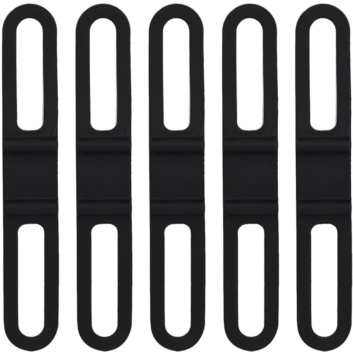 Fiets Bandjes - Universele Houder - Fiets Accessoires - Duurzaam Siliconen - 5 Stuks - Zwart