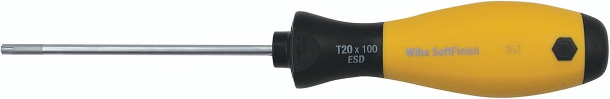 Torx Schroevendraaier - Precisie Tool - Elektronische Reparatie - ESD Veilig Handvat - T20 x 100 mm - Multicolor