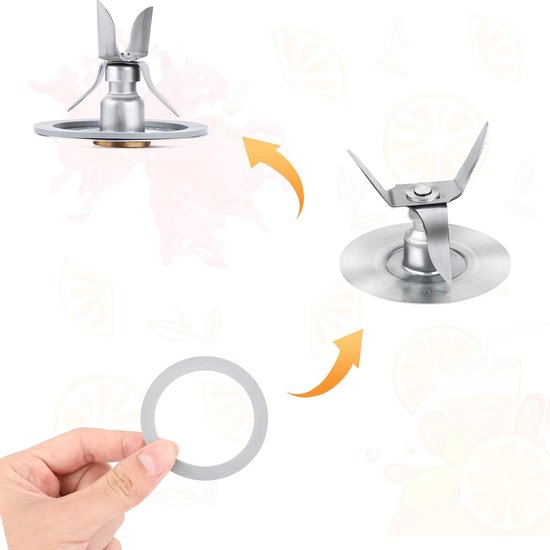 Blender O-Ring Vervangingsset van 4 Stuks, Rubber Grijs, Geschikt voor Goede Afsluiting en Compatibiliteit met Diverse Blender Merken — afbeelding 4