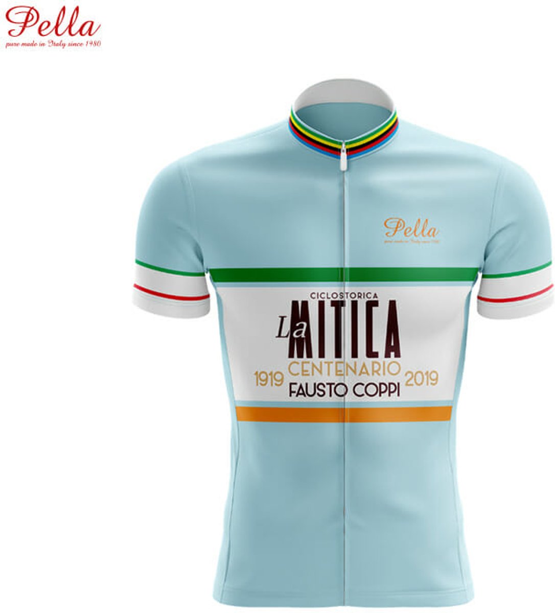 Pella - La Mitica Fausto Coppi Centenario - fietsshirt korte mouwen - wielrenshirt zomer - 4XL