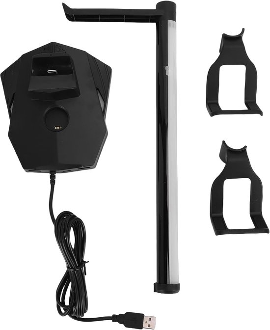Controllerstandaard - Headsethouder Oplader - Gaming Setup Organiseren - 3-in-1 Functionaliteit - 310 x 137 x 120 mm - Zwart — afbeelding 5