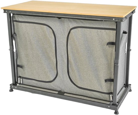 Happy Rhino - Kookkast Pindos DLX - Antraciet - Campingkast - 113 x 53 x 83 cm — afbeelding 2
