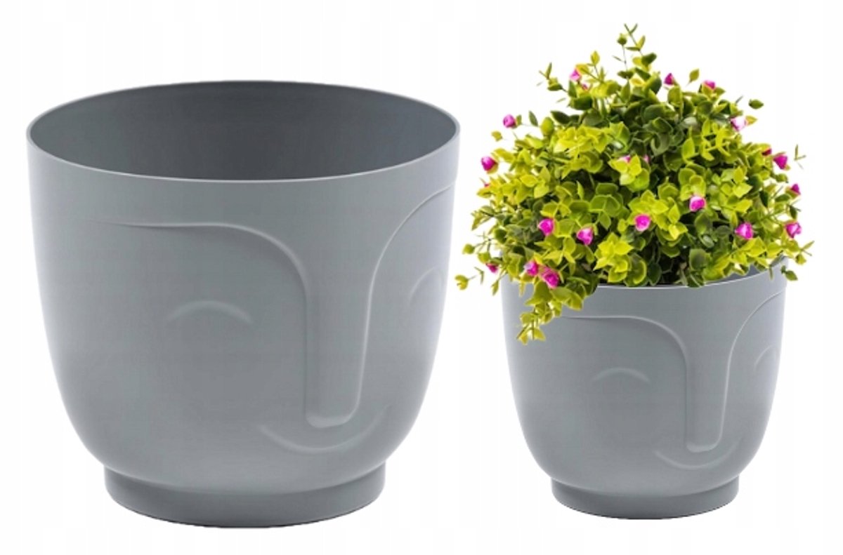 ATENA Pot - Grijs Glanzend - Ø 16,5cm