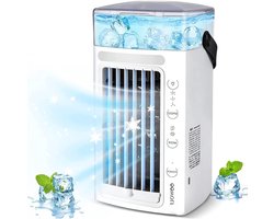 Draagbare Airco - Ventilatorkoeler Luchtkoeler - Persoonlijke Koeling - 4-in-1 Multifunctioneel - 12x14x26cm - Wit