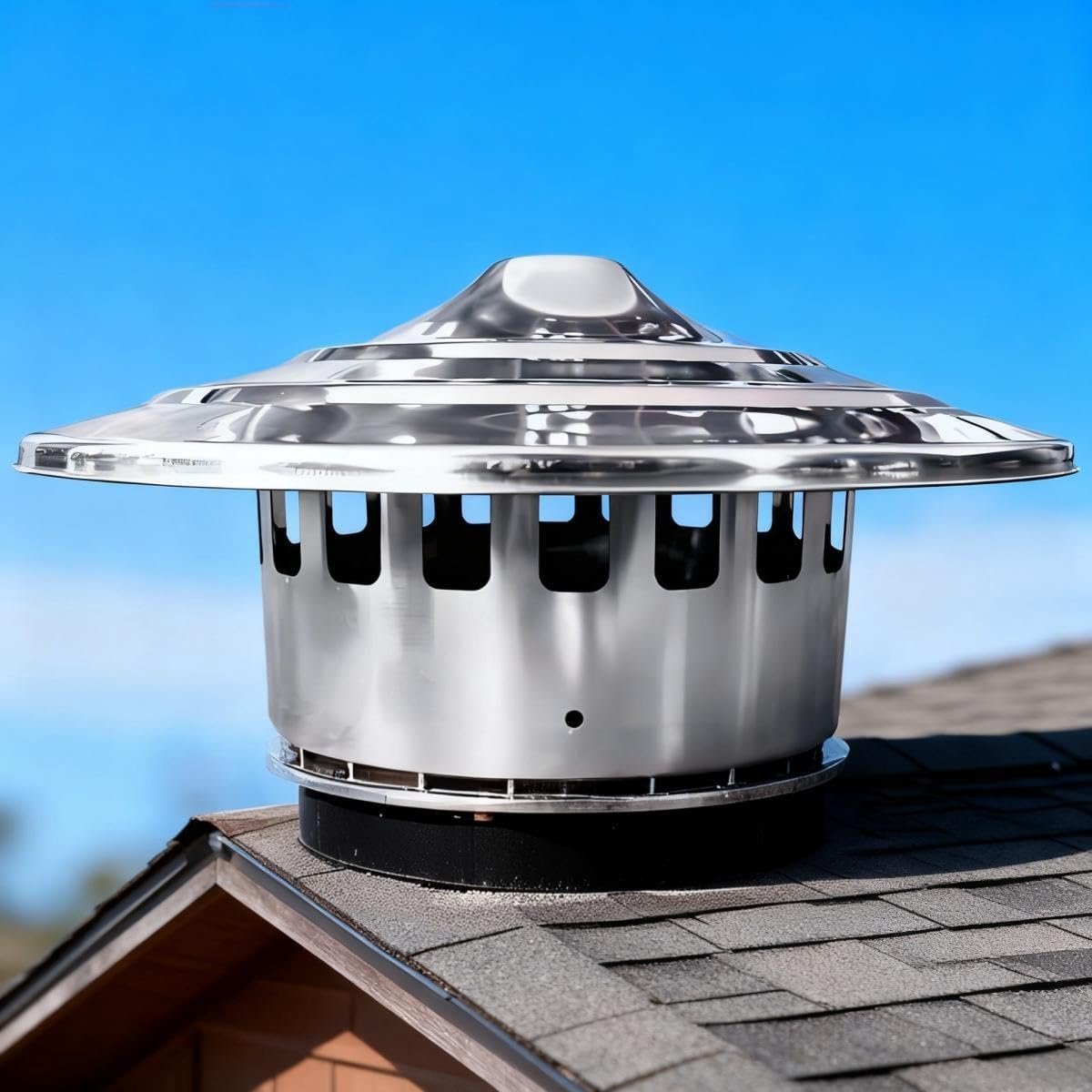 Schoorsteenkap - Ventilatiedop Regenhoes - Schoorsteen Beschermen - Roestvrij Staal 201 - 4-8 inch - Zilver
