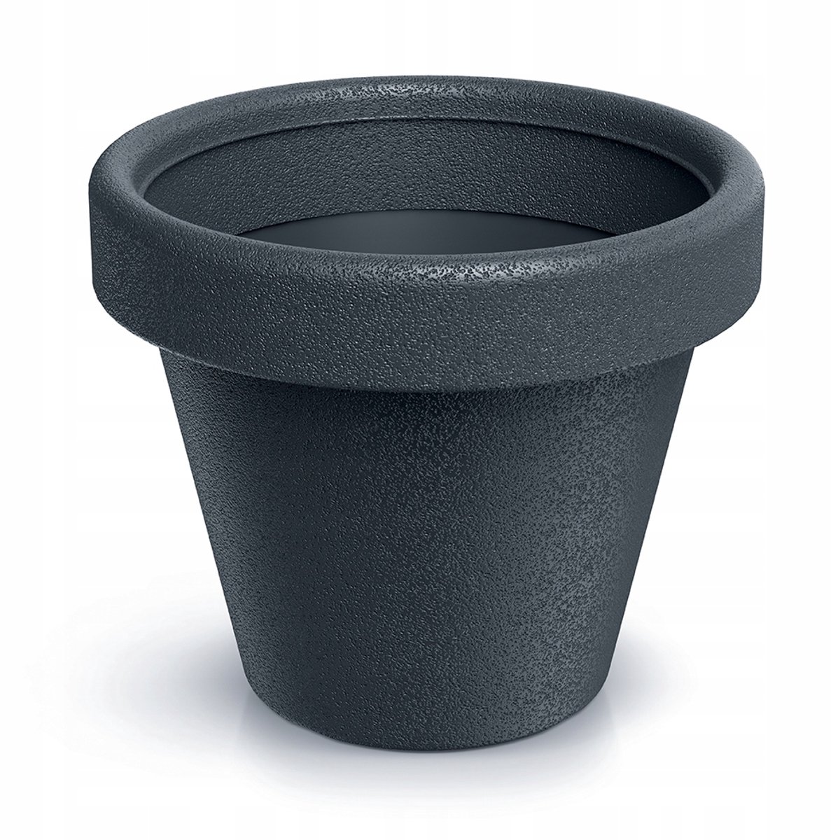 Prosperplast Origina Serie - Okronde Bloempot - Antraciet - 39 cm - UV-bestendig