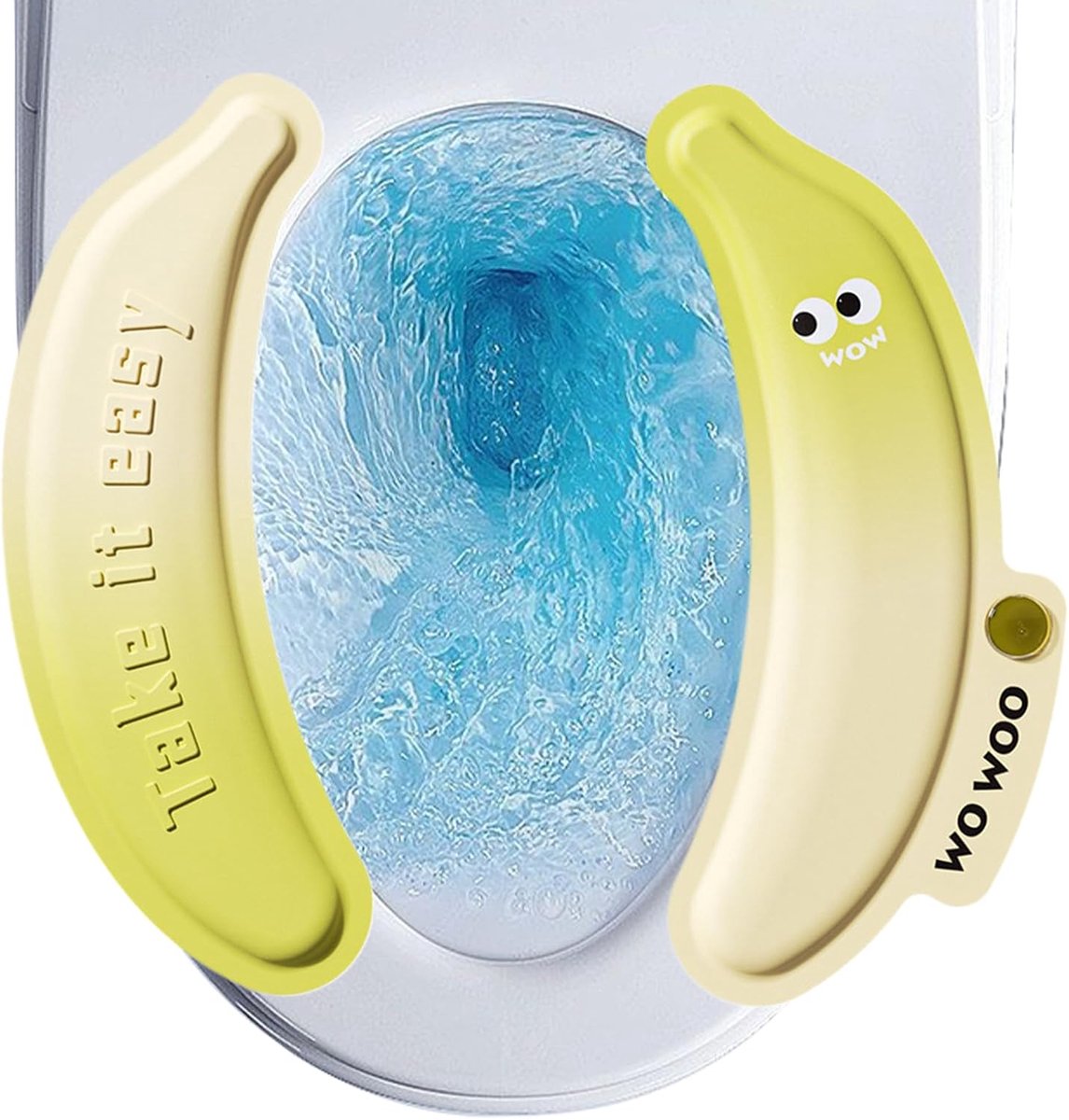 Toiletbrilhoes - Toiletdeksel - Hygiënisch Zitten - Zelfklevend - 36.4 x 35 cm - Groen Wit