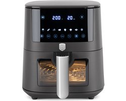 BerlingerHaus Airfryer XL Mat Antraciet - met Kijkvenster - 5 Liter - 1400W