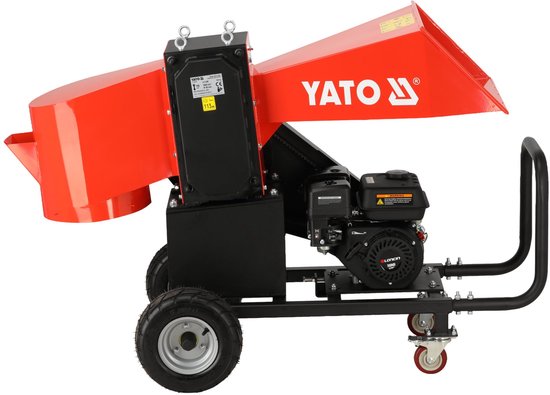YATO YT-86161 Professionele Benzine Hakselaar - 6.5 PK Loncin Motor - Max. 80 mm Takken - Houtversnipperaar met 6 Messen en Luchtbanden - Capaciteit 4 m³/u van Yato — afbeelding 2