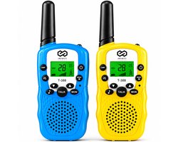 Infinity Goods Walkie Talkie - Voor Kinderen En Volwassenen - 2 Stuks - Incl. Batterijen - 3KM Bereik - Blauw & Geel