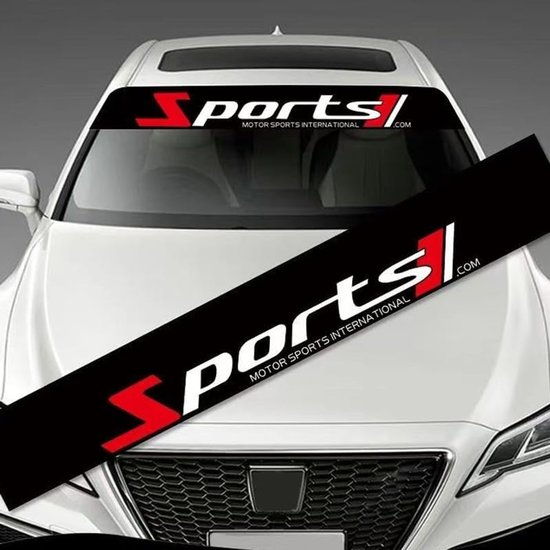 Autoruit Zonneklep Strip - Voorruit Zonwering Sticker - Auto Interieur Koel Houden - Blokkeert Koplampen - 135 x 20 cm