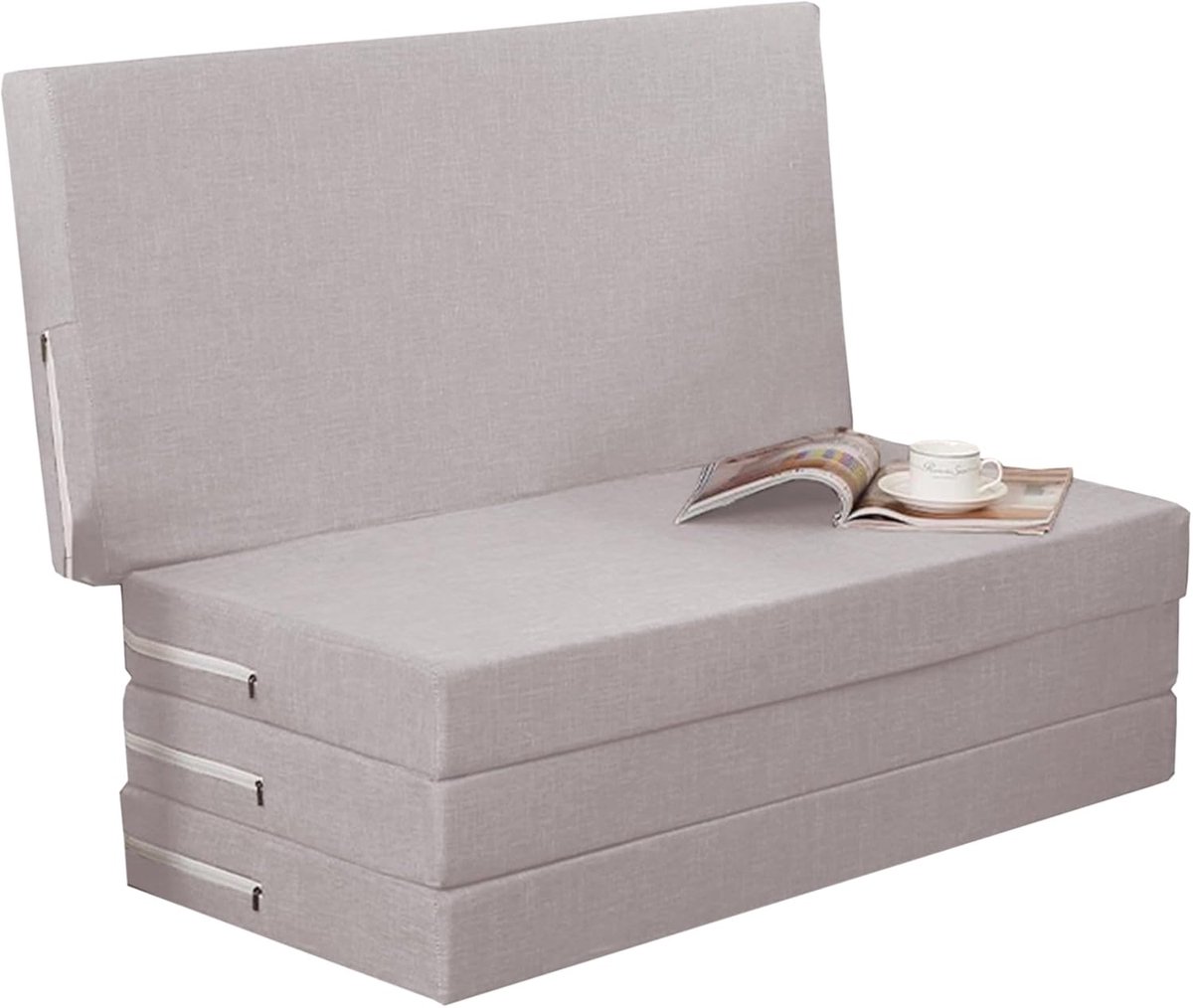 Opvouwbare Slaapbank - Gastenmatras Vloerbed - Comfortabel Slapen - Schuim met Hoge Dichtheid - 200 x 60 x 8 cm