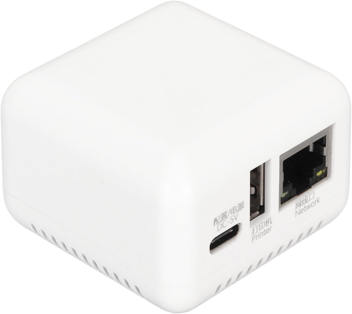 Netwerk Print Server - Printer Delen Adapter - Draadloos Printen - Ondersteunt 256GB - 10 x 9 x 6 cm