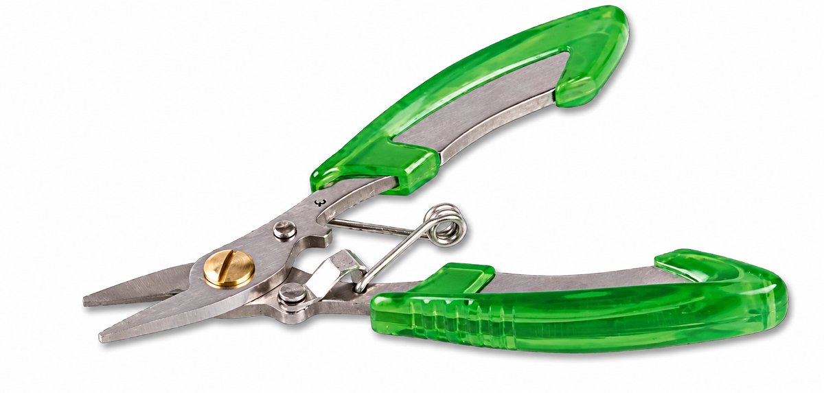 Rigsolutions Fast Braid Scissor groen metalen visschaar voor gevlochten Dyneema lijnen