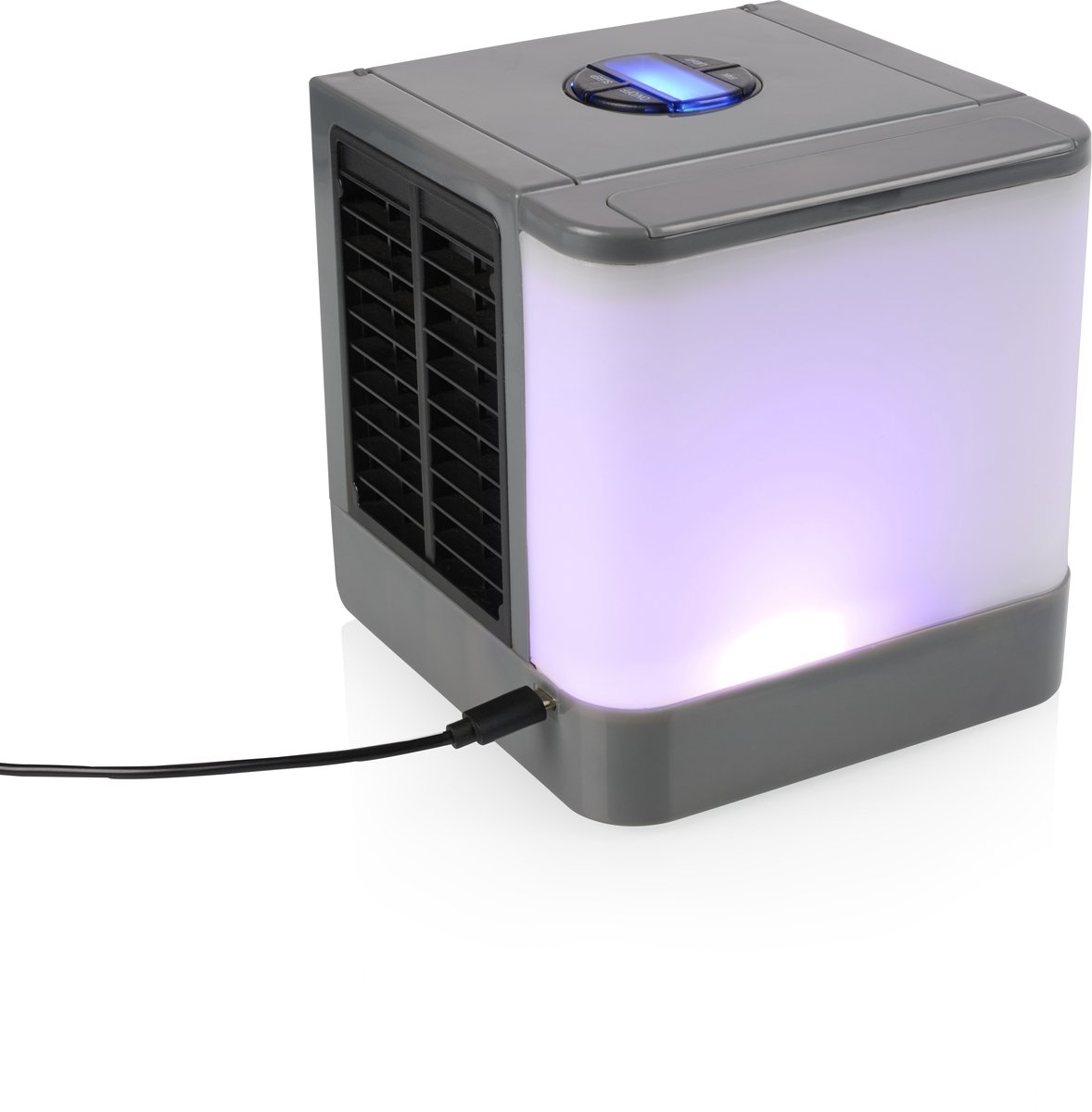 Princess 355500 Premium Mini Luchtkoeler 14,2x14,2x14,8cm – Draagbare airco voor Bureau, Slaapkamer – Aircooler USB-C, 7 Kleuren LED Verlichting, Uitneembaar Waterverdampingsfilter, Persoonlijke Verkoeler, Compact voor Thuis, Kantoor en Reizen thumbnail 2