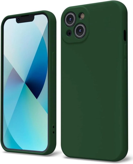 Hoesje met Camera Bescherming Geschikt voor Apple iPhone 13 | Back Cover | Dun | Flexibel TPU | Donkergroen