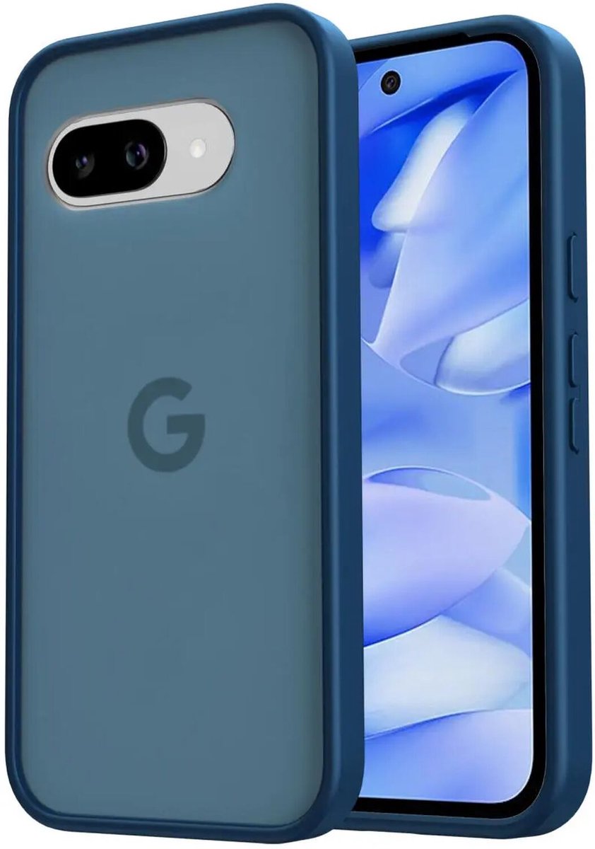 Hoesje Geschikt voor Google Pixel 9a - Matte Back Cover - Blauw
