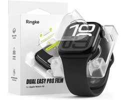 Ringke Dual Easy Pro - Screen Protector Geschikt voor Apple Watch 11 / 10 46MM - Gemakkelijke Installatie met Jig - Flexibel EPU - 2-Pack