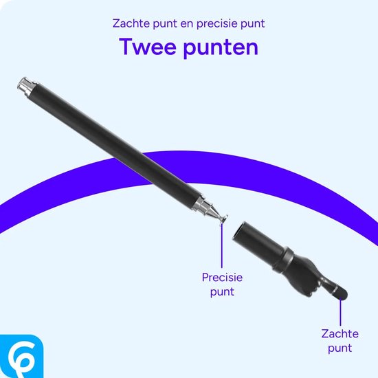 SBG Universele Stylus Pen Wijzende Vinger - Geschikt voor Telefoon Tablet en iPad - Zachte punt - Zwart van SBG — afbeelding 5
