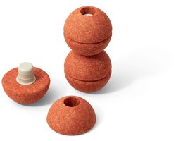 Modu 3 x Foam Balls - 3 schuimballen - open einde speelgoed - Speelgoed 6 md-6 jaar - Burnt Orange / Dusty Green