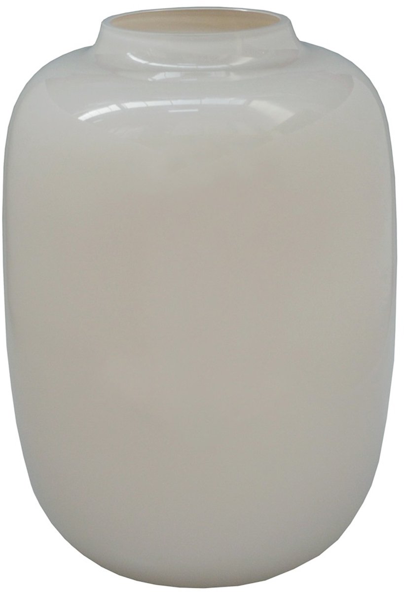 Vaas Artic | Medium |Pastel Ivory | Glans | mondgeblazen glas | Ø25 x H35 cm
