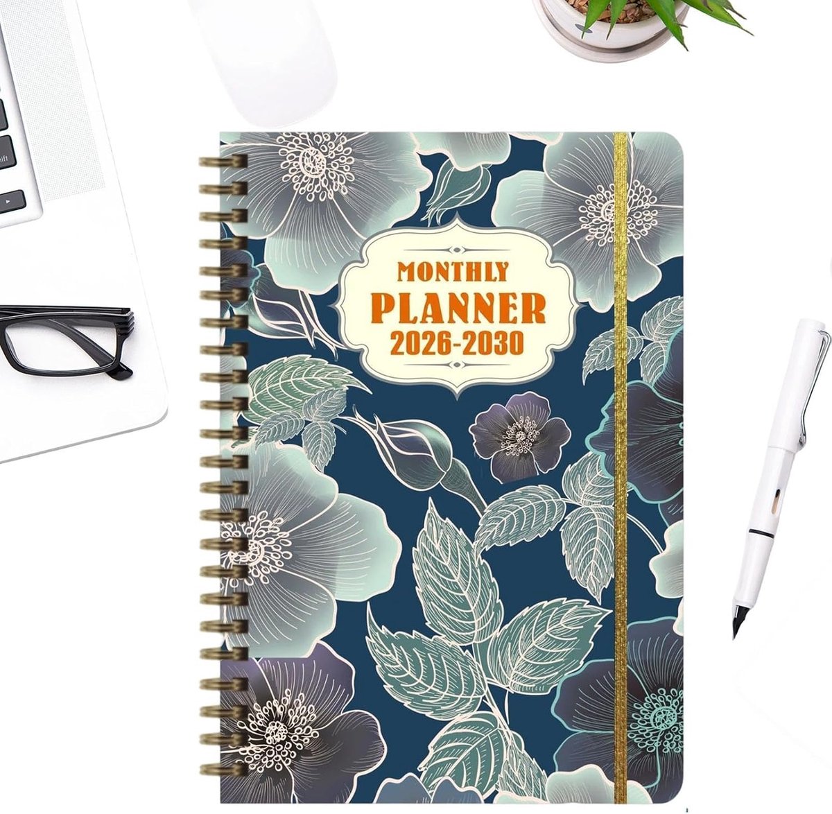 Dagplanner 5 Jaar - Agenda Organizer - Langetermijn Planning - Spiraalbinding - 21 x 15 cm - Stijl D