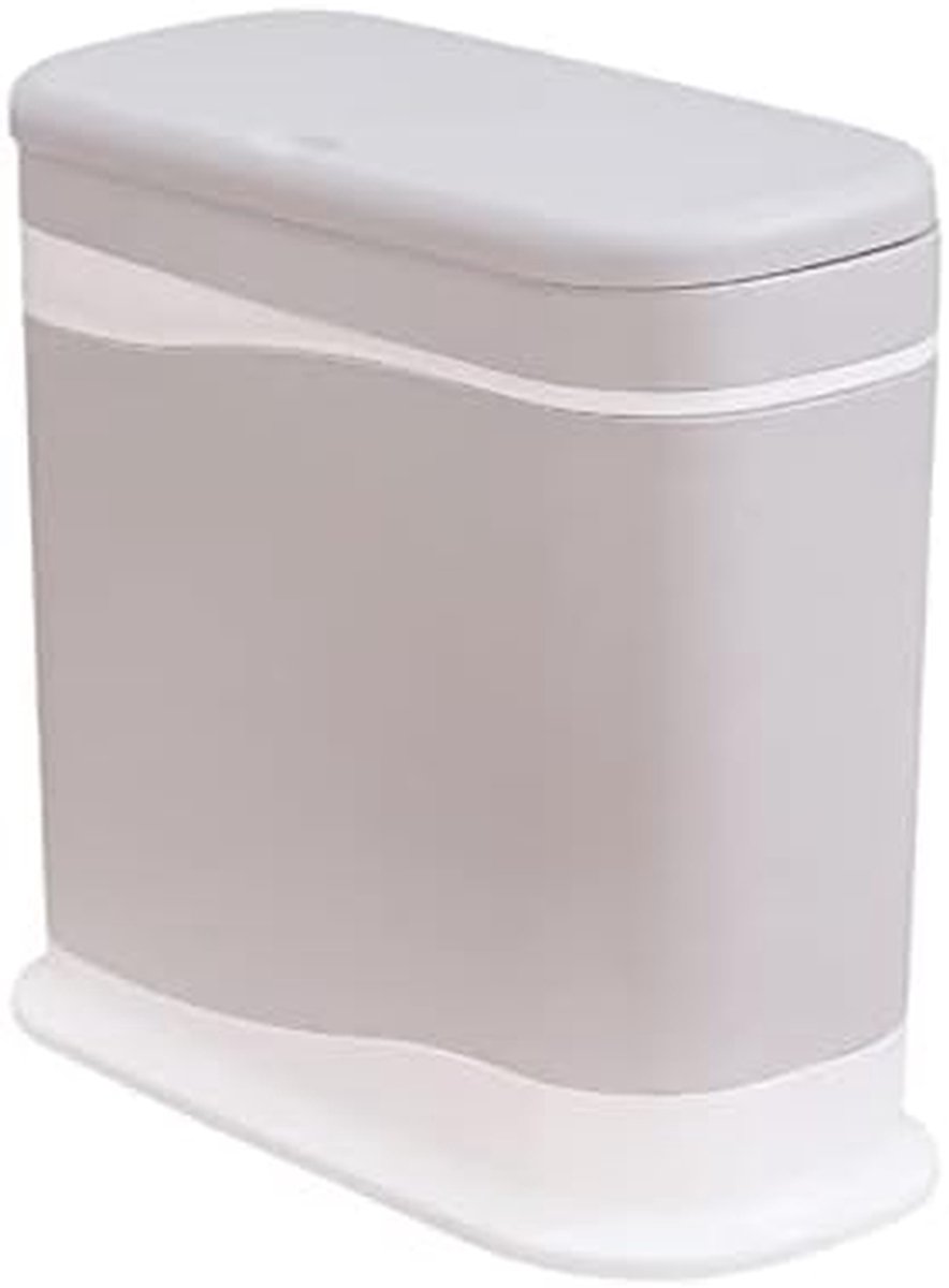 Compostbak Keuken - Afvalemmer Vuilnisbak - Hygiënisch Afval Verwerken - Smal Ontwerp - 32 x 16 x 30 cm - Wit