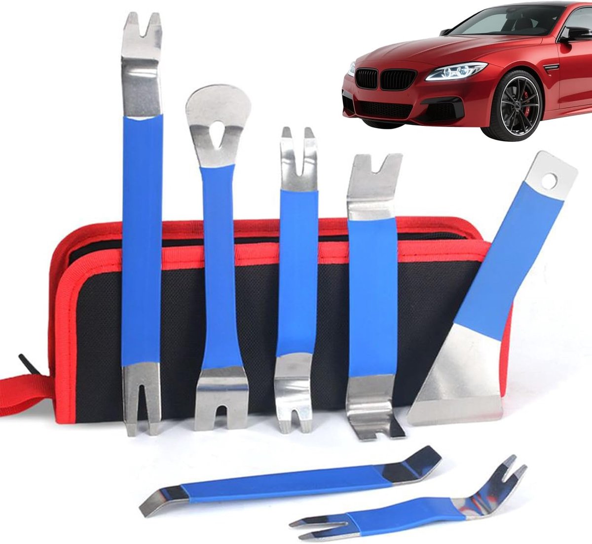 Gereedschap voor Autobekleding - Interieur Verwijderaar - Auto Reparatie - Roestvrij Staal - 7 stuks - Uniek kenmerk