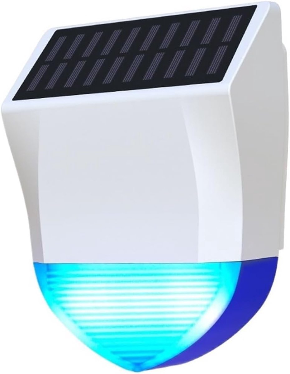 Sirene Alarm - Buiten Sensor - Huis Beveiligen - Zonne-energie Oplaadbaar - 90-95DB Geluid - Wit
