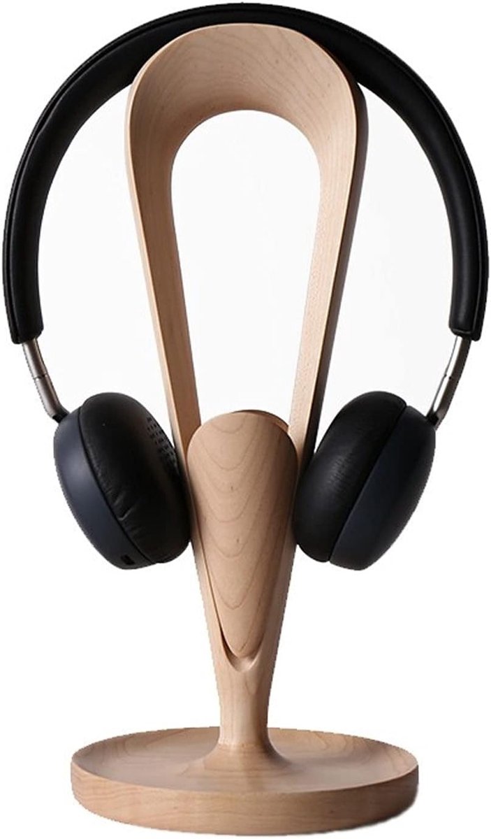 Koptelefoonstandaard - Hoofdtelefoonhouder - Opbergen Koptelefoon - Walnoot Hout Design - 120 x 265mm - Bruin