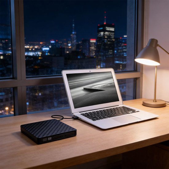 Externe Schijf - Draagbare Writer - Media Afspelen - Snelle USB Koppeling - Compact Ontwerp - Zwart — afbeelding 2