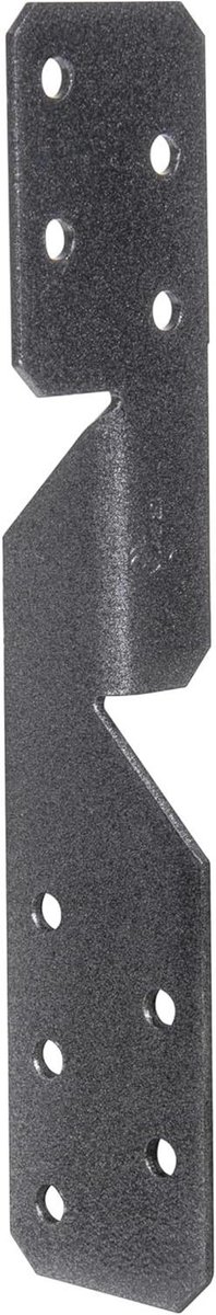 Sparren Pettenanker - Houtverbinder Beslag - Constructie Versterken - Decoratief Ontwerp - 3.3 x 3.3 x 17 cm - Diamant Zwart