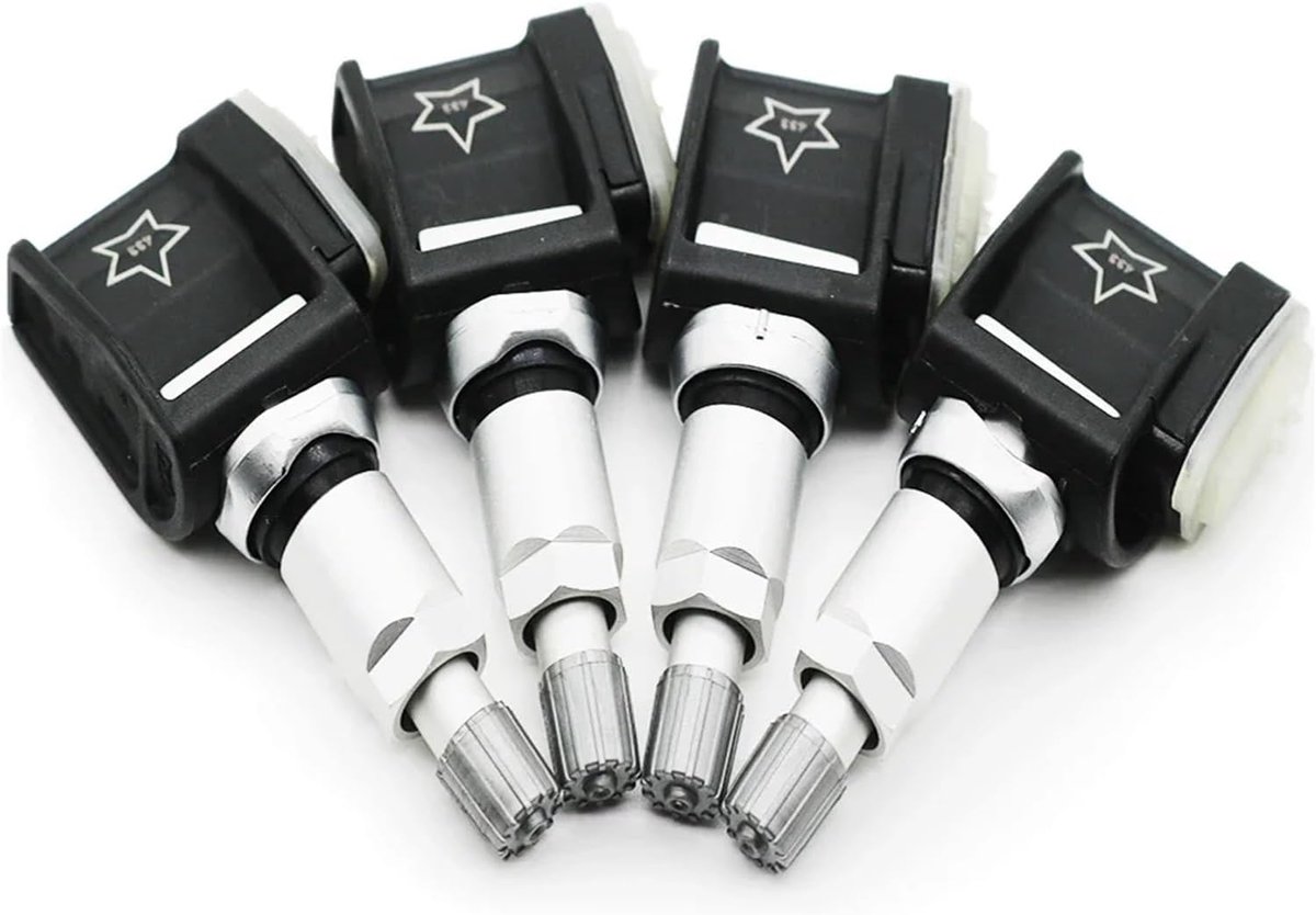 Drukbewakingssensor - TPMS Sensor - Bandenspanning Monitoren - Realtime Nauwkeurigheid - 4 Stuks - Zwart