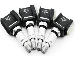Drukbewakingssensor - TPMS Sensor - Bandenspanning Monitoren - Realtime Nauwkeurigheid - 4 Stuks - Zwart